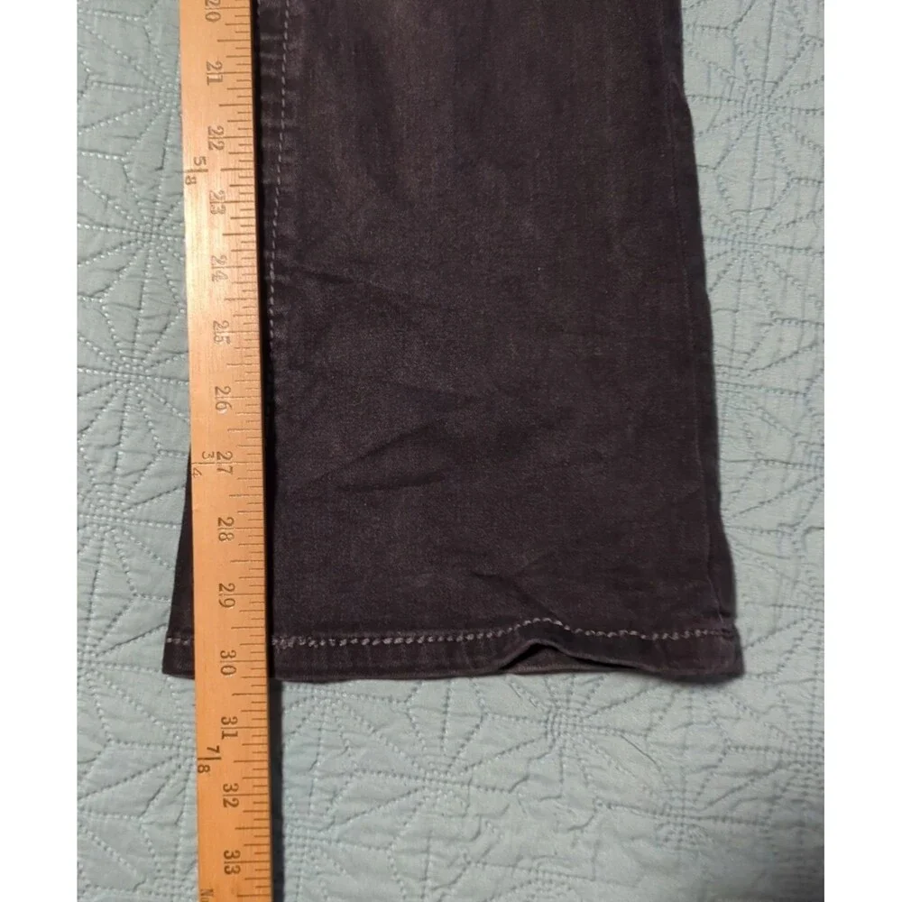 Rue 21 Jeans Womens Size 6 Black Denim Mid Rise Boot Cut Stretch Bedazzled Stars - Picture 10 of 11